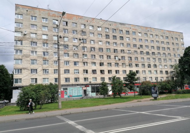 фасад дома, здание по адресу г Санкт-Петербург, пр-кт Тореза, д 9